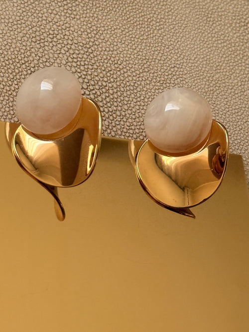 Wavy Earrings Ivory