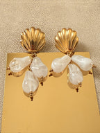 Shell Earrings White