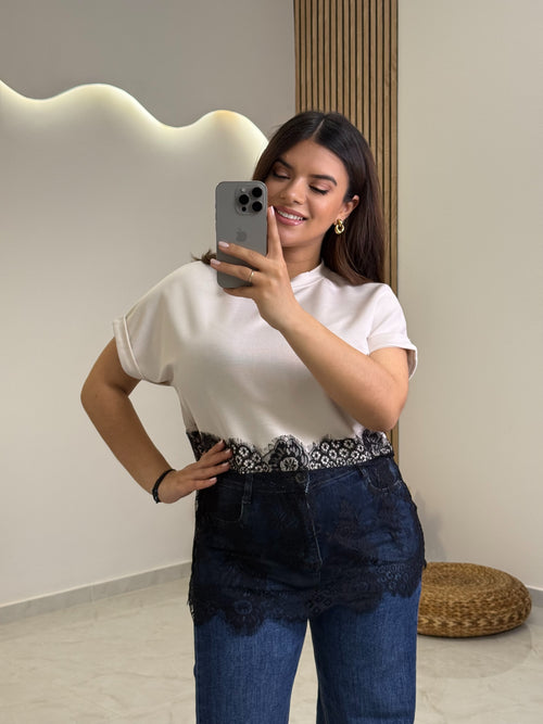 Zaklin T-Shirt Cream