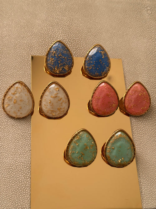 Blue Gold Earrings